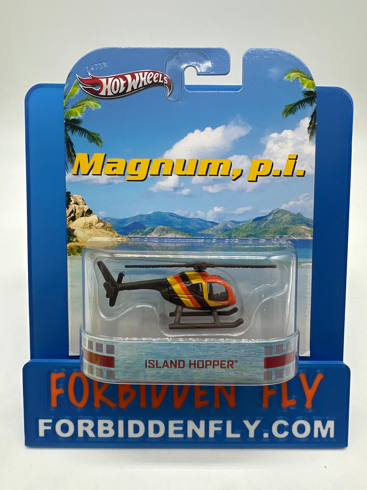 Hot Wheels 2013 Retro Entertainment Premium Single - Magnum, P.I. - Island Hopper Helicopter (Movie Reel Packaging)