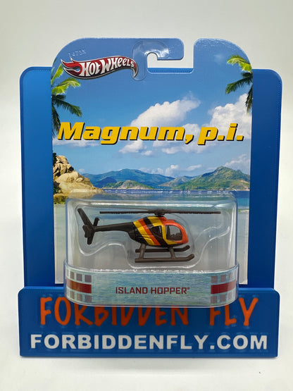 Hot Wheels 2013 Retro Entertainment Premium Single - Magnum, P.I. - Island Hopper Helicopter (Movie Reel Packaging)