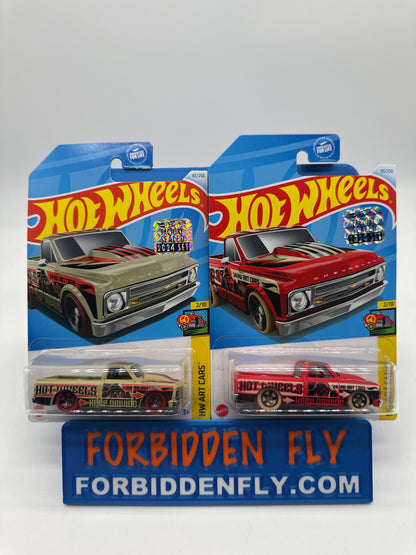 Hot Wheels Mainline - Factory Stickered 2024 - ‘67 Chevy C10 - Lot Of 2