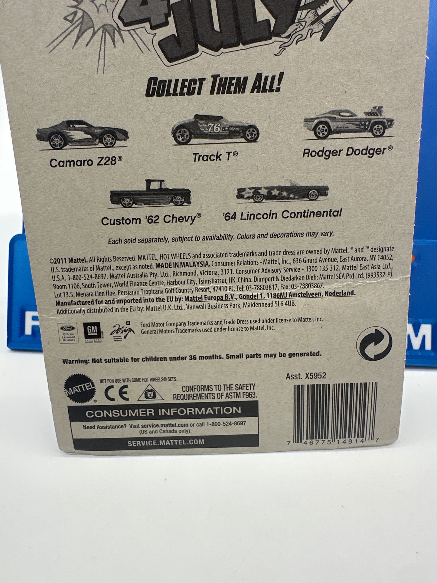 Hot Wheels - Kroger Exclusive 2012 4th of July Series - Complete Set of 5