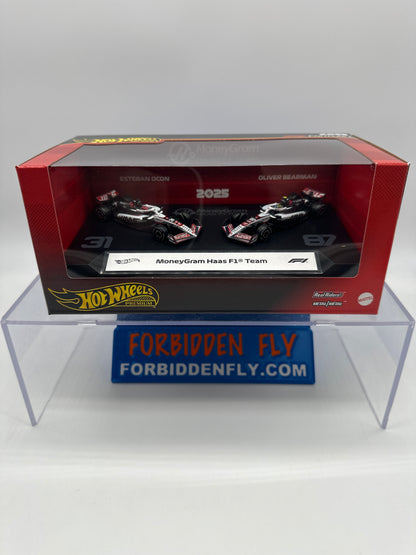 Hot Wheels 2025 Formula 1 Premium Series - Two Pack - MoneyGram Haas F1 Team (#31 Esteban Ocon & #87 Oliver Bearman)