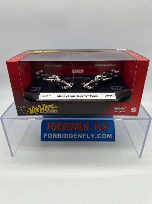 Hot Wheels 2025 Formula 1 Premium Series - Two Pack - MoneyGram Haas F1 Team (#31 Esteban Ocon & #87 Oliver Bearman)