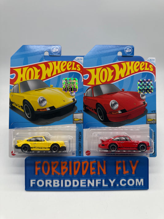 Hot Wheels Mainline - Factory Stickered 2024 - Porsche 911 Carrera RS 2.7 - Lot Of 2
