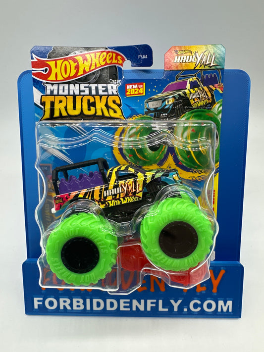 Hot Wheels Monster Trucks - Stripes Earned 2024 Series - Haul Y’all w/ Crushed Car