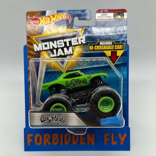 Hot Wheels Monster Trucks - Monster Jam Epic Additions Series w/ Crushable Car - Gas Monkey Garage