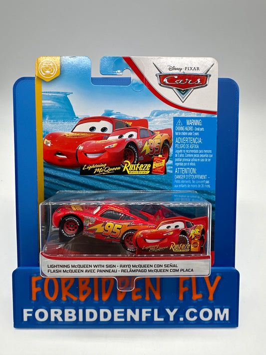 Disney Pixar Cars Movie - Funny Flashbacks Series - Lightning McQueen With Sign