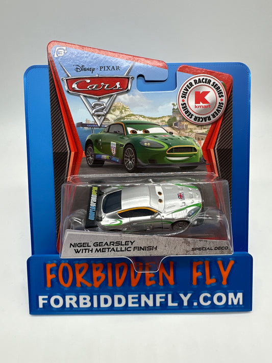 Disney Pixar Cars Movie - K Mart Exclusive Silver Racer Series - Nigel Gearsley with Metallic Finish