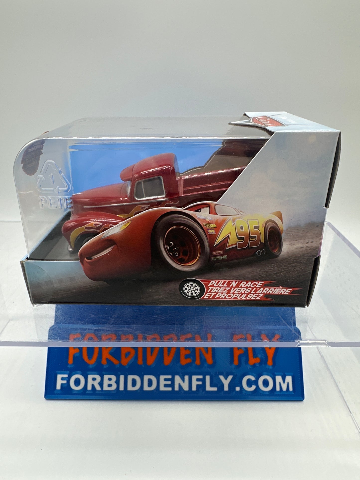 Disney Pixar Cars Movie - Disney Store Parks 1:43 Exclusive “Pull ‘n’ Race” Pullback Racing Action - Hot Rod Smokey
