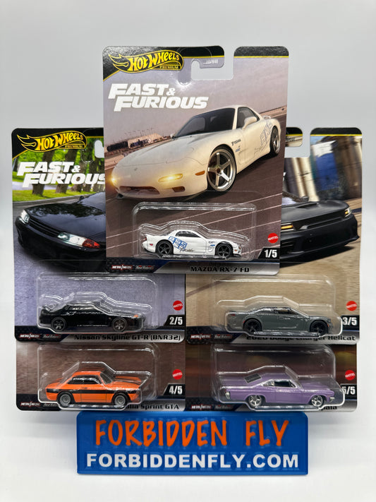 Hot Wheels Premium - Fast & Furious - 2025 Mix K - Set of 5