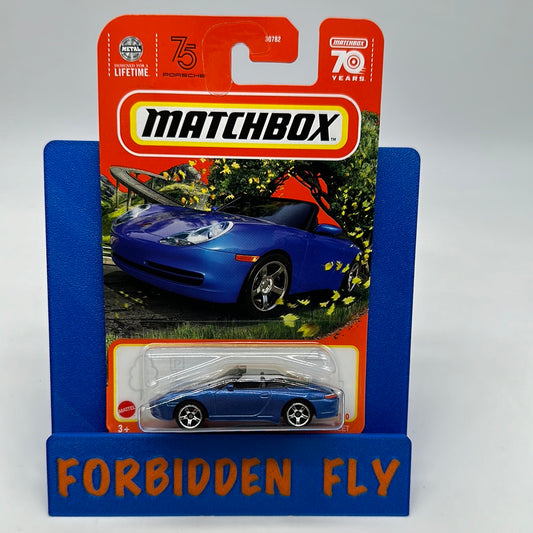 Matchbox Mainline - 70 Years #79/100 - Blue Porsche 911 Carrera Cabriolet