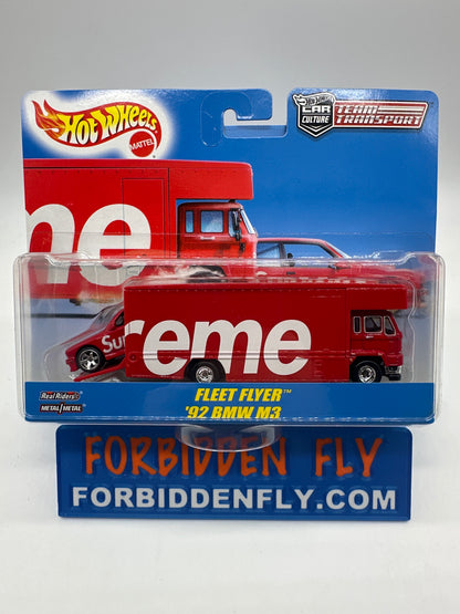 Hot Wheels Car Culture Team Transport - Supreme - ‘92 BMW M3 & Fleet Flyer