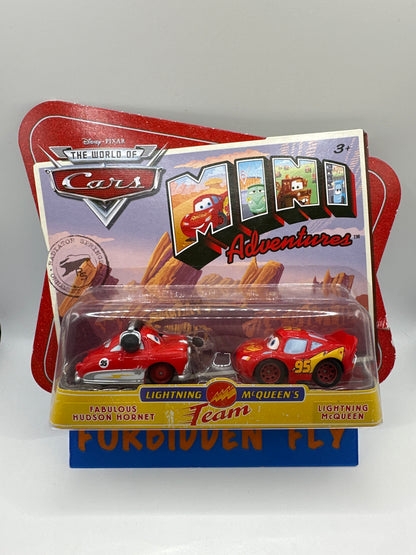 Disney Pixar Cars Movie - Mini Adventures Two Pack - Lightning McQueen’s Team Fabulous Doc Hudson & Lightning McQueen