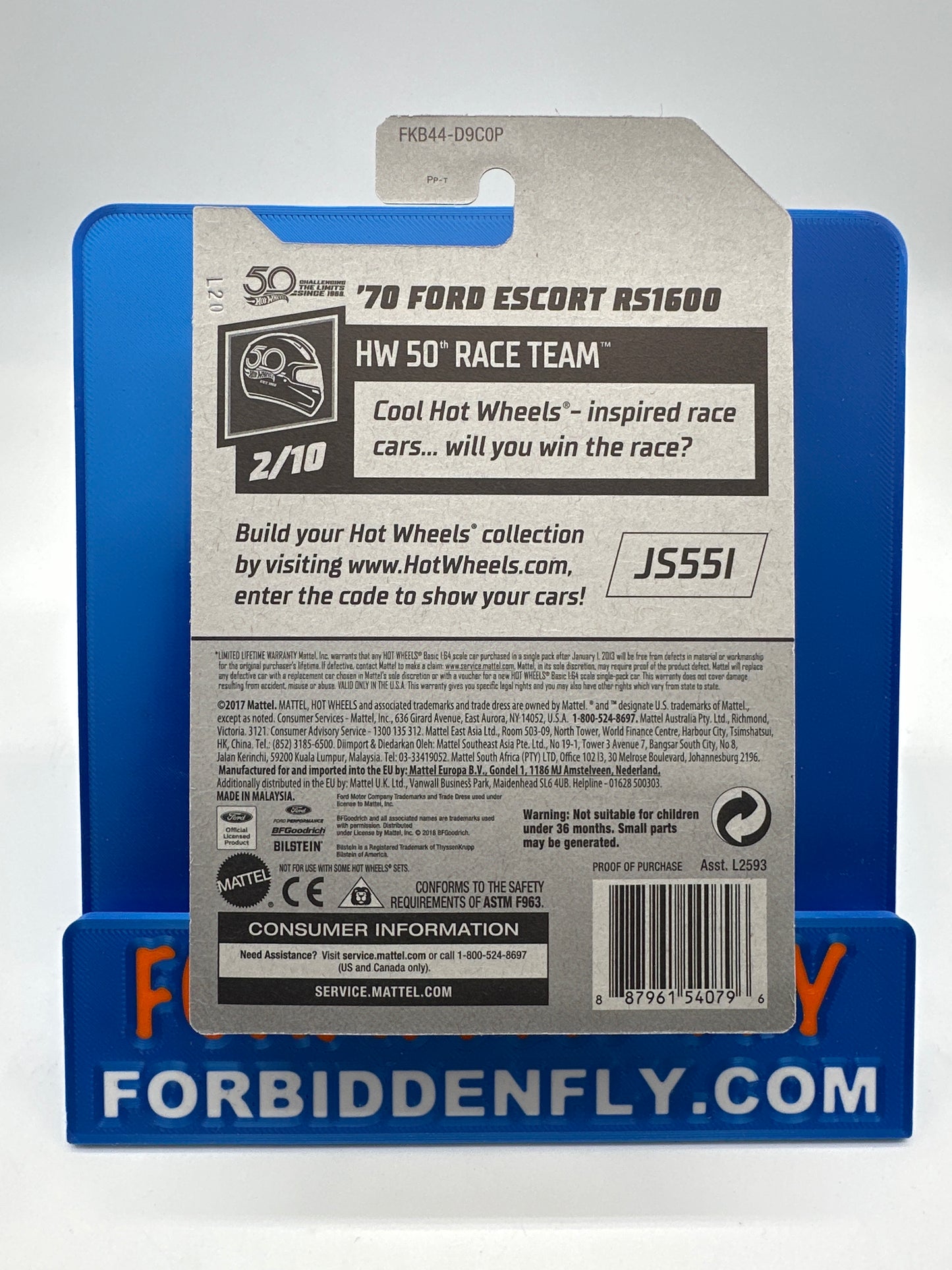 Hot Wheels 2018 Super Treasure Hunt - Factory Stickered - Race Team 50th Anniversary ‘70 Ford Escort RS1600