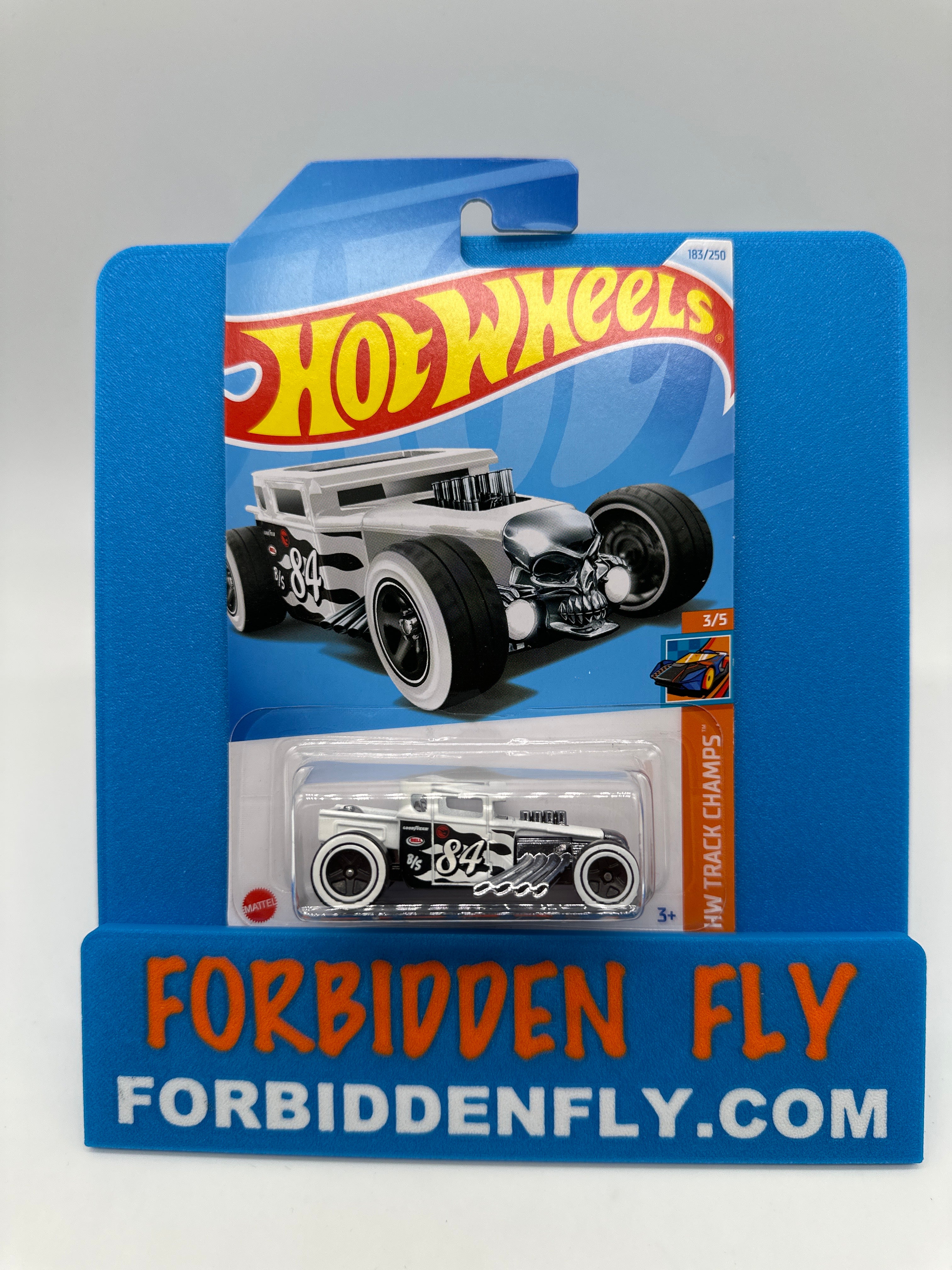 Hot Wheels 2024 K Case Regular Treasure Hunt Bone Shaker White Forbidden Fly