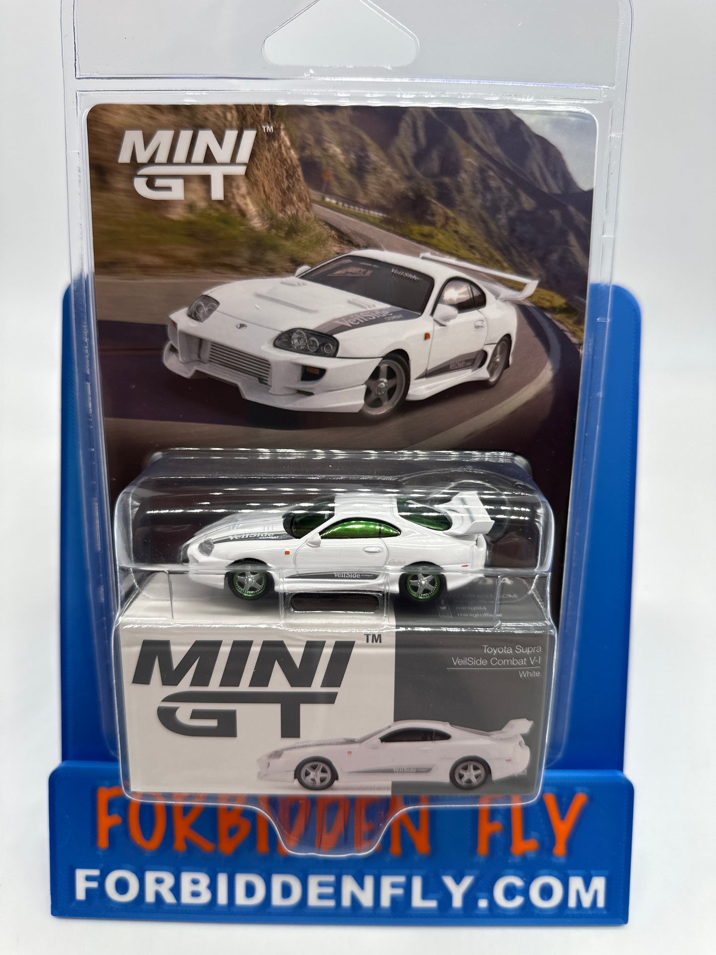 Mini GT Regular Release #1104 - Toyota Supra VeilSide Combat V-1 - White - Chase