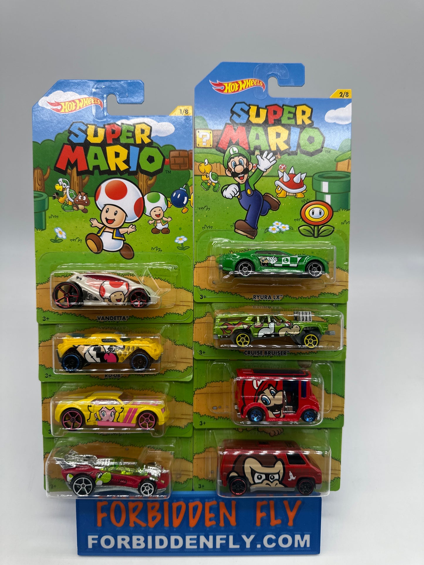 Hot Wheels - 2016 Wal Mart Exclusive - Nintendo Super Mario Series - Complete Set of 8