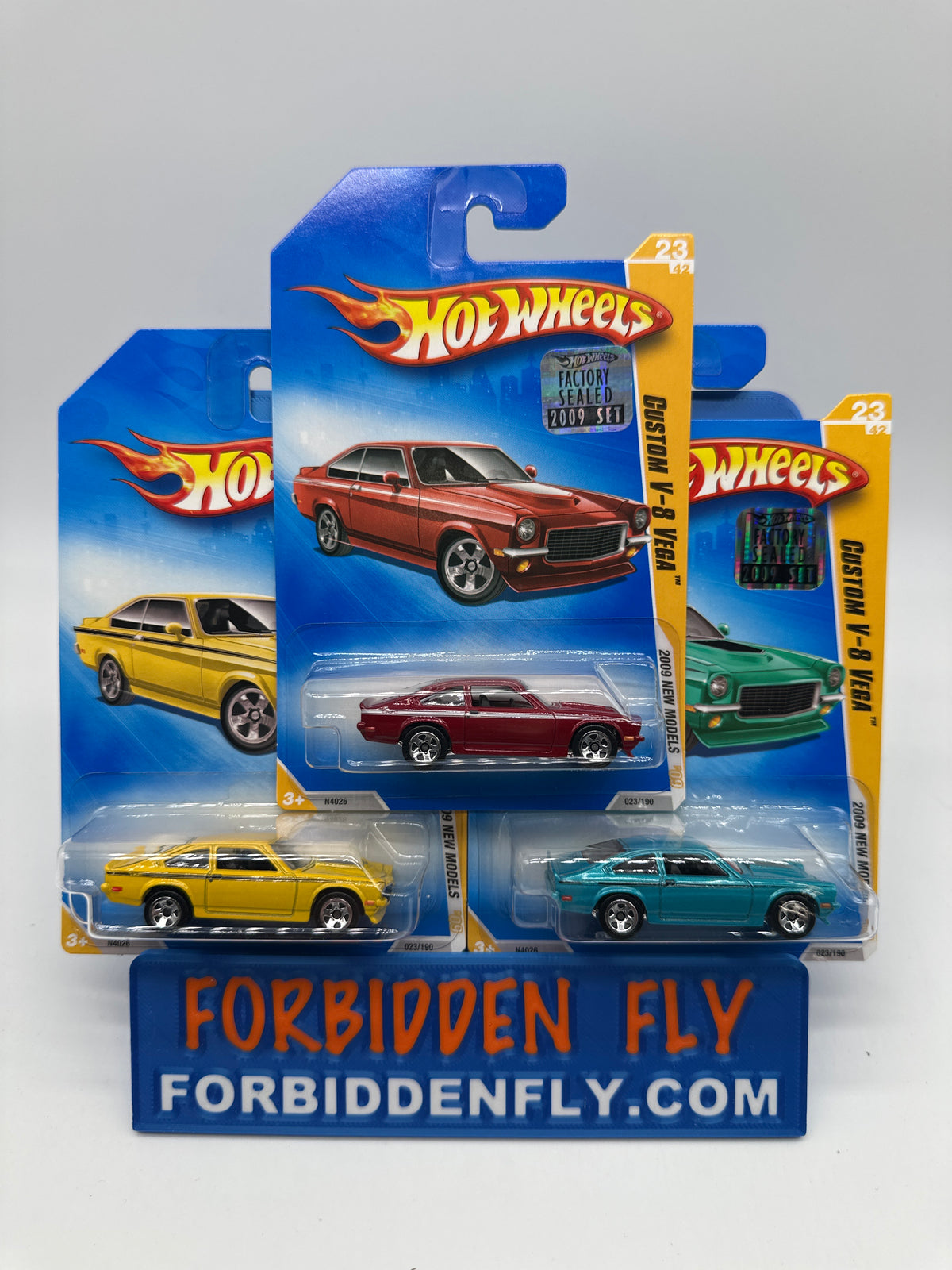 Hot Wheels Mainline - 2009 Factory Stickered - 2009 New Models Series - Custom V-8 Vega - Lot Of 3