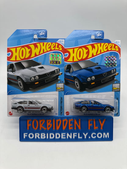 Hot Wheels Mainline - Factory Stickered 2024 - Alfa Romeo GTV6 3.0 - Lot Of 2