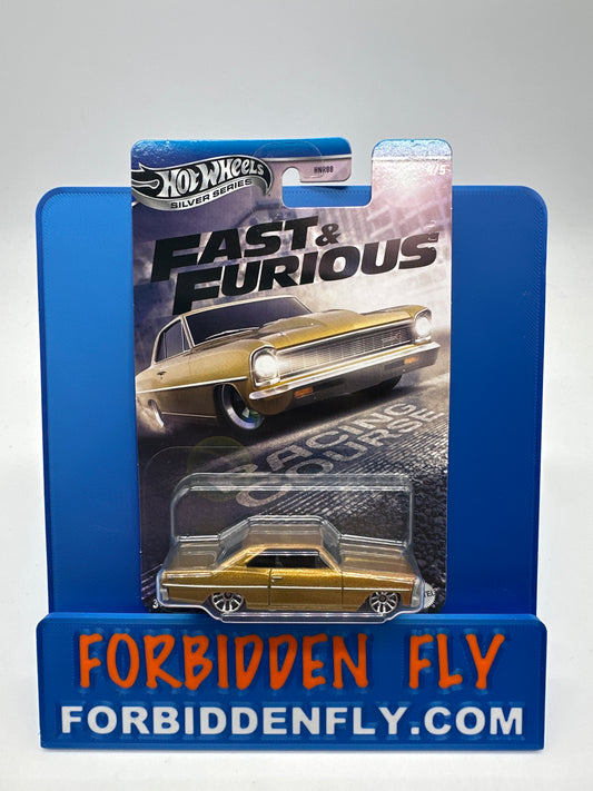 Hot Wheels 2025 Silver Series - Wal Mart Exclusive - Fast & Furious Racing Course Series - #4/5 1966 Chevy Nova