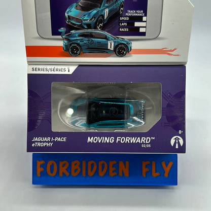 Hot Wheels Boxed Series 1 ID Car - Moving Forward - Jaguar I-Pace eTrophy - Blue