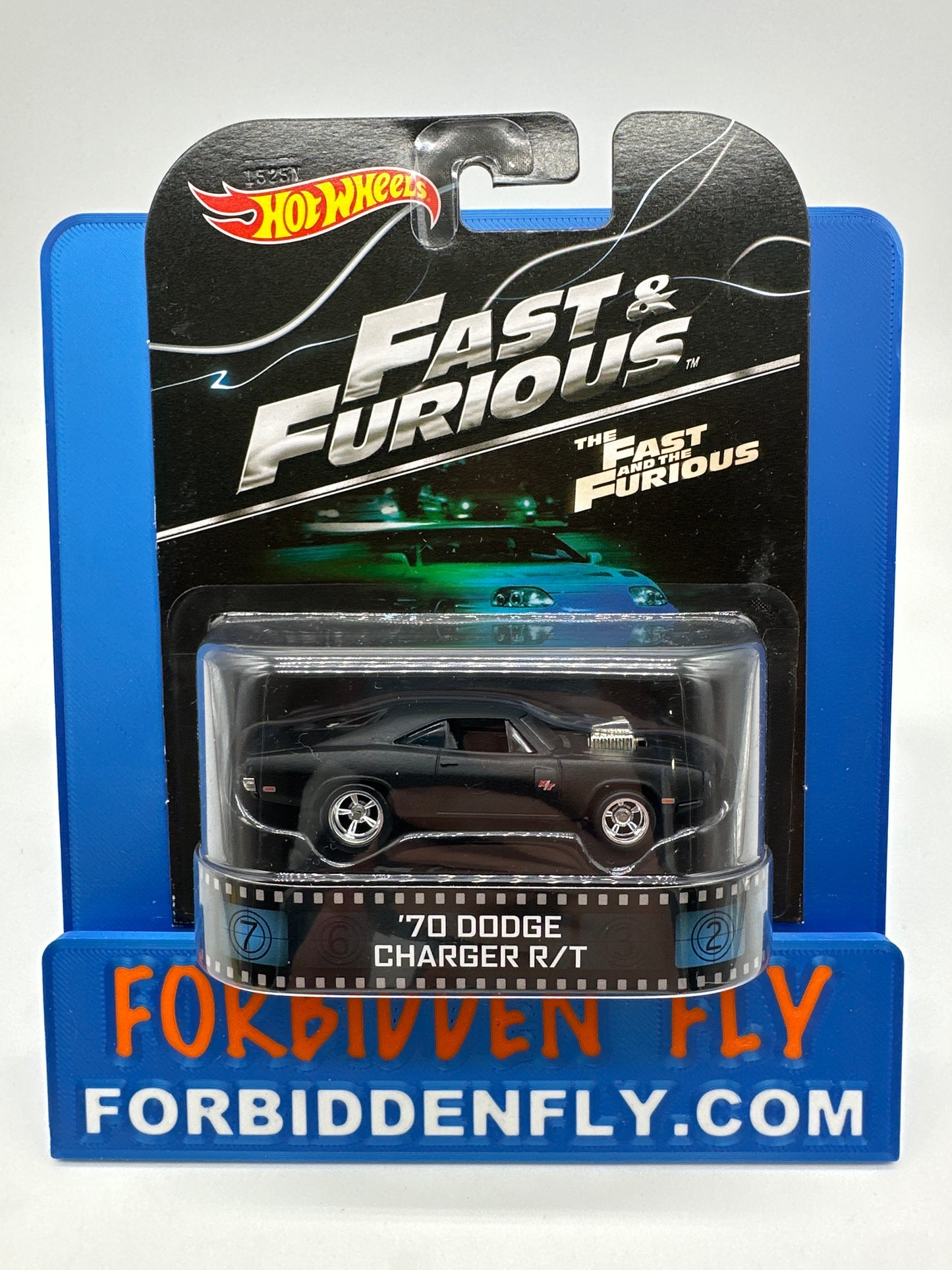 Hot Wheels 2014 Retro Entertainment Premium Single - (Blue Reel) Fast & Furious ‘70 Dodge Charger R/T (Movie Reel Packaging)