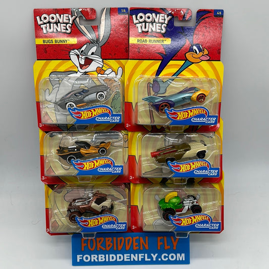 Hot Wheels Character Cars - 2017 Looney Tunes Series - Set Of 6