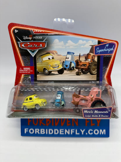 Disney Pixar Cars Movie - Supercharged Movie Moments Two (Three) Pack - Luigi Guido & Tractor