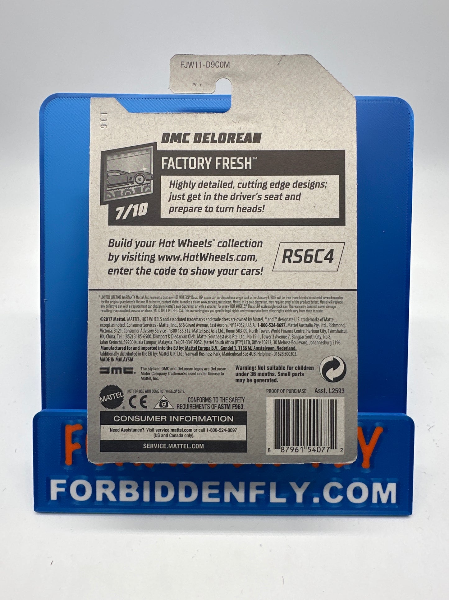 Hot Wheels Mainline - Factory Stickered 2018 - DMC DeLorean