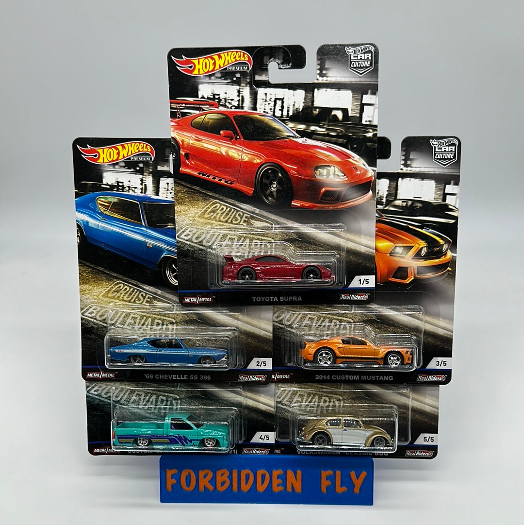 Hot Wheels Car Culture - Cruise Boulevard Premium Set of 5