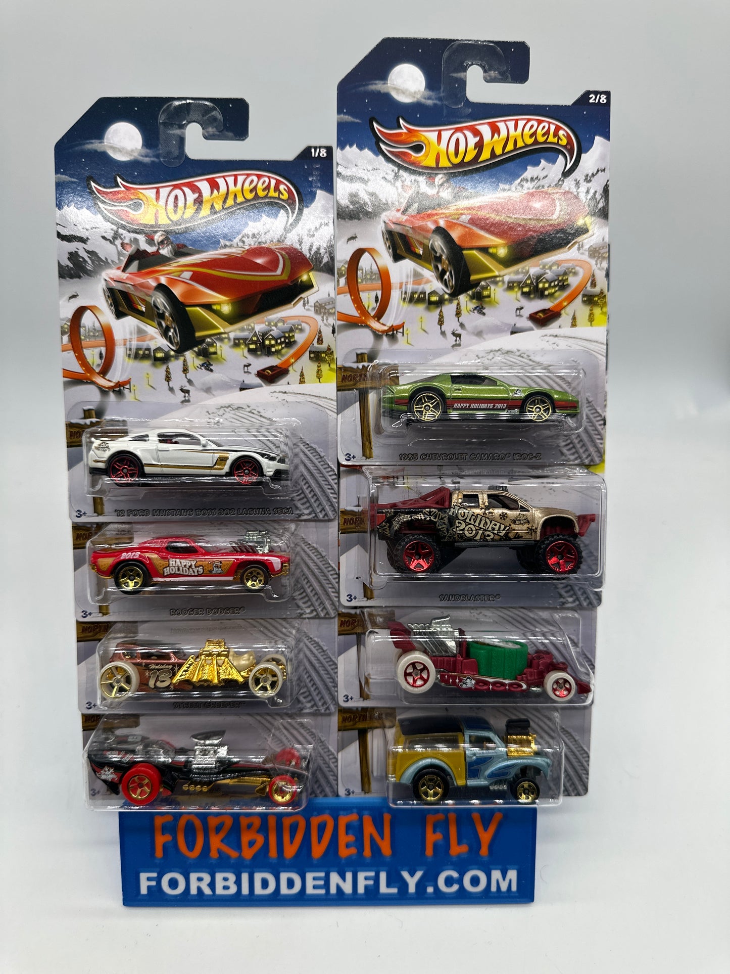Hot Wheels - Wal Mart Exclusive 2013 Holiday Hot Rods Series - Complete Set of 8