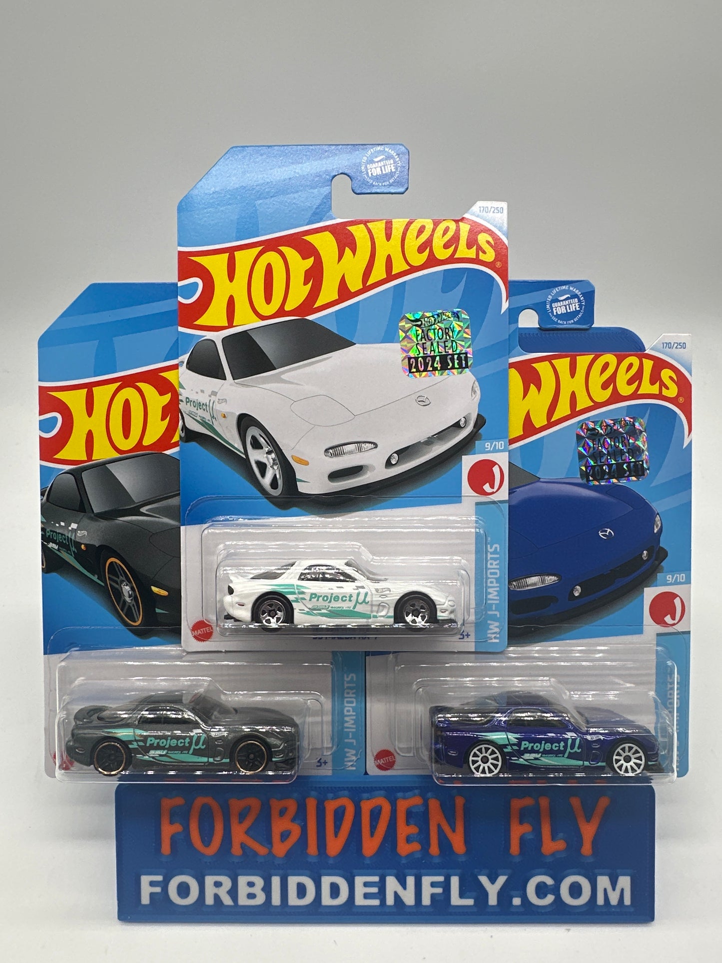 Hot Wheels Mainline - Factory Stickered 2024 - ‘95 Mazda RX-7 - Lot Of 3