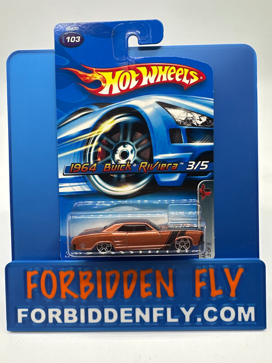 Hot Wheels 2005 Muscle Mania Series - 1964 Buick Riviera - Copper