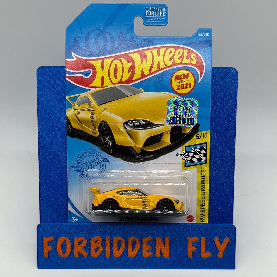 Hot Wheels Mainline - Factory Stickered 2021 - Yellow ‘20 Toyota GR Supra