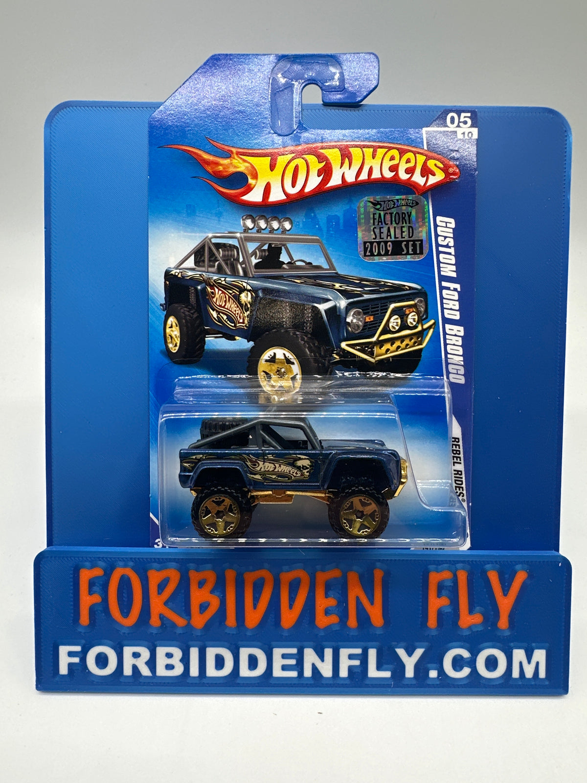 Hot Wheels 2009 Mainline Factory Stickered - Rebel Rides Series - Custom Ford Bronco - Blue