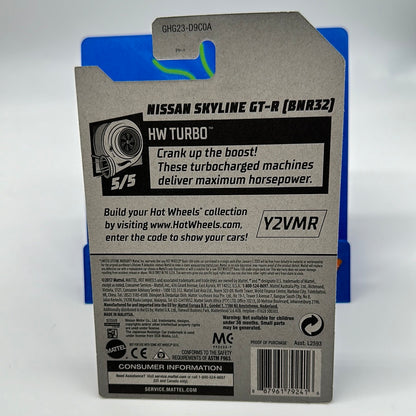 Hot Wheels 2020 Super Treasure Hunt - Factory Stickered - Gray Nissan Skyline GT-R (BNR32)