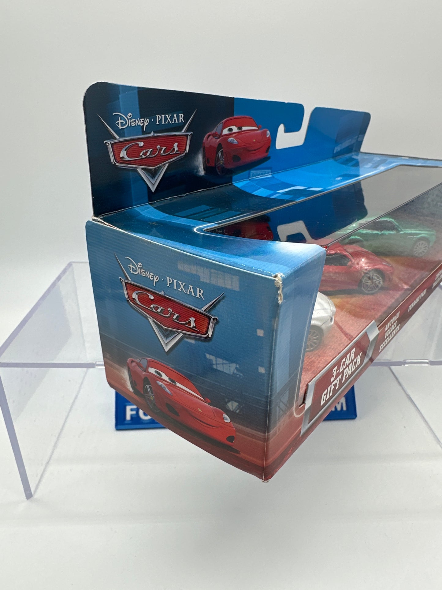 Disney Pixar Cars Movie - 3 Car Multipack Gift Pack - Eye Change Antonio Veloce Eccelente, Ferrari F430, Constanzo Della Corsa