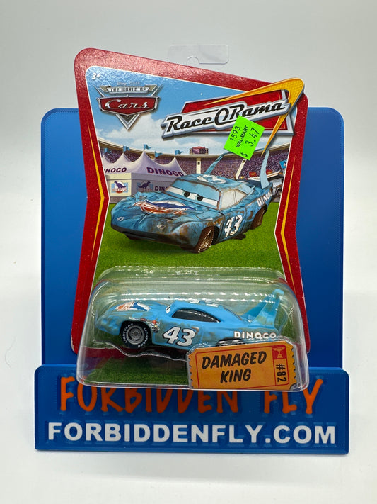 Disney Pixar Cars Movie - Race O Rama - Damaged King (Strip Weathers)