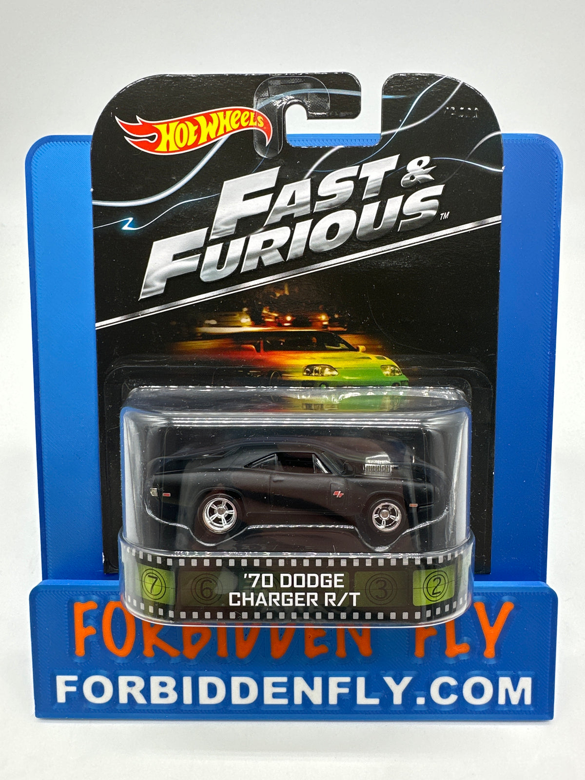 Hot Wheels 2015 Retro Entertainment Premium Single - (Green Reel) Fast & Furious ‘70 Dodge Charger R/T (Movie Reel Packaging)