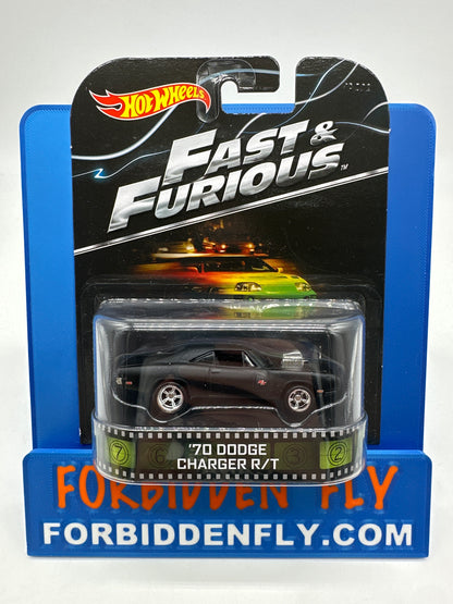 Hot Wheels 2015 Retro Entertainment Premium Single - (Green Reel) Fast & Furious ‘70 Dodge Charger R/T (Movie Reel Packaging)