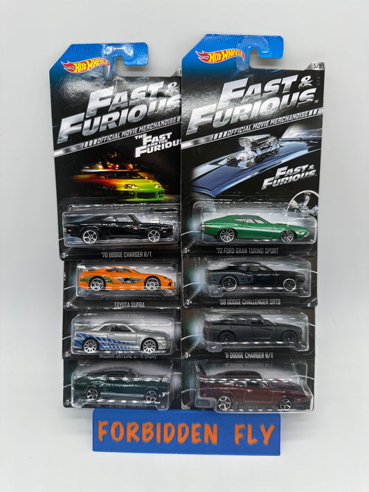 Hot Wheels - Walmart Exclusive - 2013 Fast & Furious Mainline Series Complete Set of 8