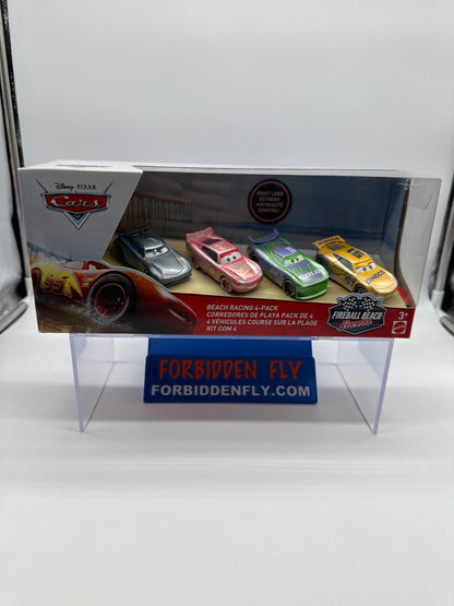 Disney Pixar Cars Movie - Fireball Beach Racing (Four) 4 Pack - Jackson Storm, Lightning McQueen, H.J. Hollis and Dinoco Cruz Ramirez