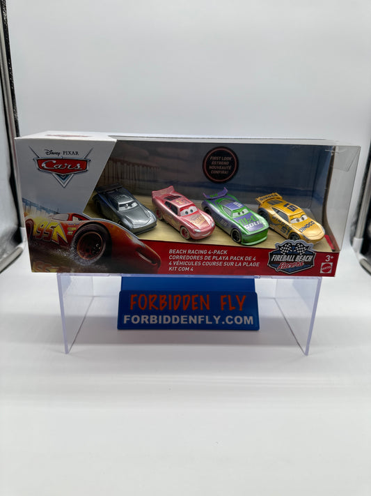 Disney Pixar Cars Movie - Fireball Beach Racing (Four) 4 Pack - Jackson Storm, Lightning McQueen, H.J. Hollis and Dinoco Cruz Ramirez