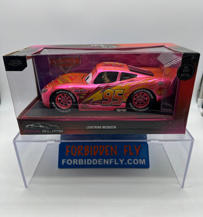 Jada 1:24 Scale - Pink Slips Series - Pink Disney Pixar Cars Lightning McQueen