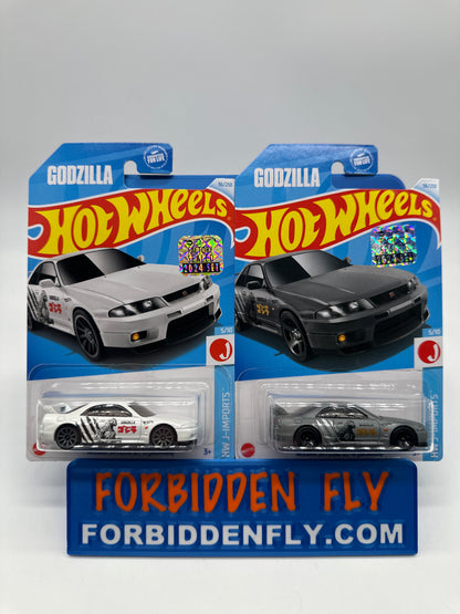 Hot Wheels Mainline - Factory Stickered 2024 - Nissan Skyline GT-R (BCNR33) Godzilla - Lot Of 2