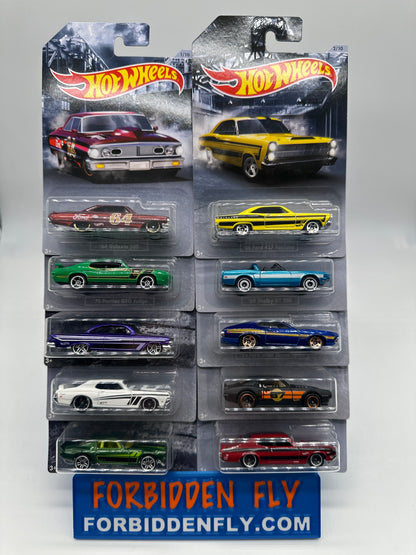 Hot Wheels - Wal Mart Exclusive 2019 American Steel Series - Complete Set of 10