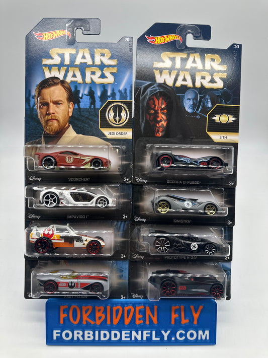 Hot Wheels - Walmart Exclusive 2015 Star Wars The Force Awakens Series - Complete Set of 8