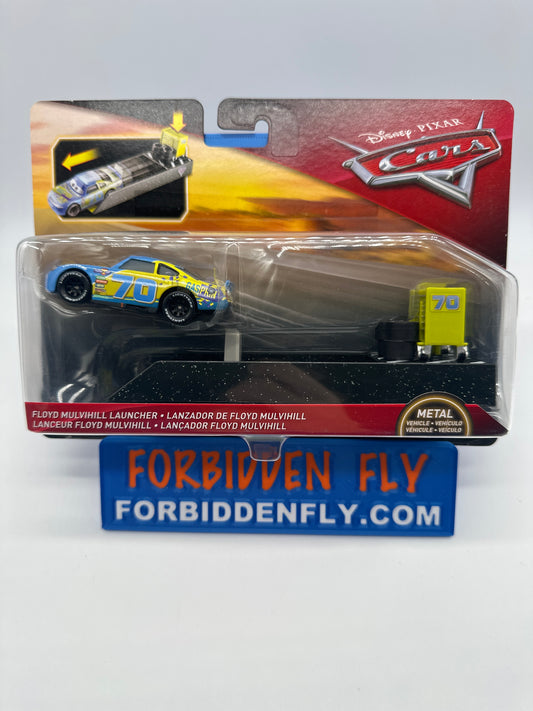 Disney Pixar Cars Movie - Launcher and Vehicle Set - Floyd Mulvihill (Gasprin #70)
