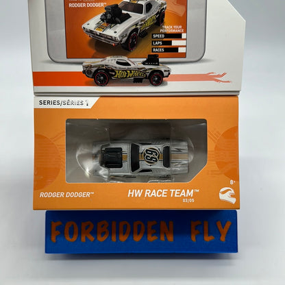 Hot Wheels Boxed Series 1 ID Car - HW Race Team - Rodger Dodger - Silver