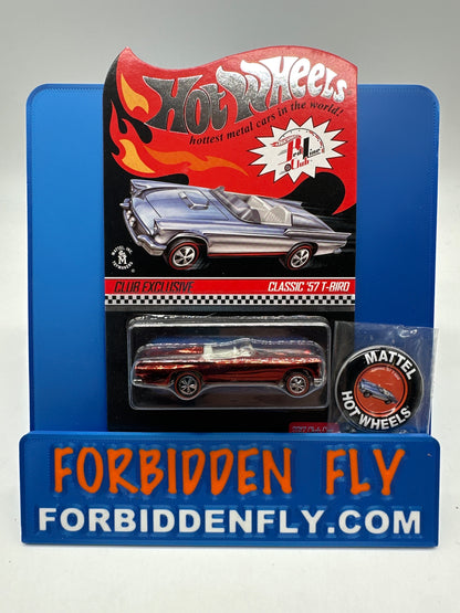 Hot Wheels RLC Red Line Club - 2012 Club Car Release - Classic ‘57 T-Bird - Red (w/ Pin)