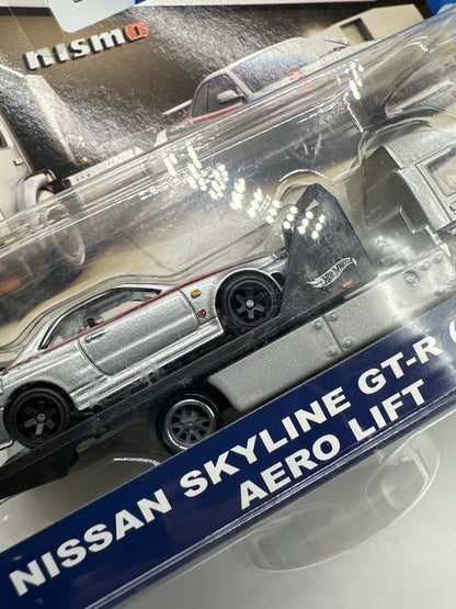 Hot Wheels Car Culture Team Transport - #12 - Nissan Skyline GT-R (BNR34) & Aero Lift